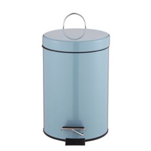 Image of Cooke & Lewis Diani Celadon Stainless steel Round Bathroom pedal bin 3L