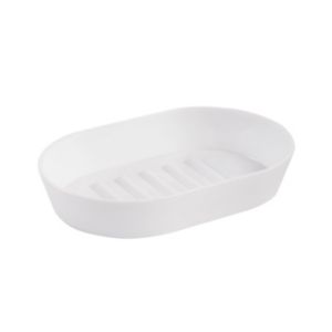 Image of Cooke & Lewis Palmi White Gloss Plastic Soap dish