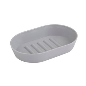 Image of Cooke & Lewis Palmi Silver Gloss Plastic Soap dish