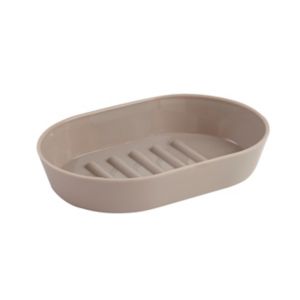 Image of Cooke & Lewis Palmi Greige Gloss Plastic Soap dish