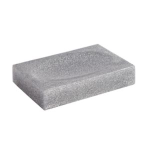 Image of Cooke & Lewis Capraia Silver Glitter effect Polyresin Soap dish