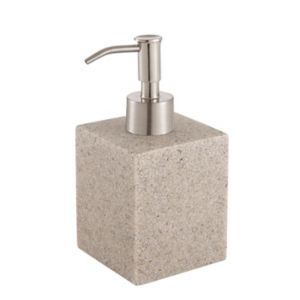 Image of Cooke & Lewis Dvina Pebble Sandstone effect Soap dispenser