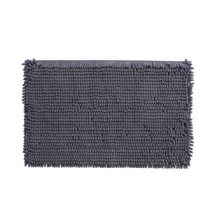 Cooke & Lewis Abava Anthracite Polyester Slip Resistant Bath Mat (L)800mm (W)500mm