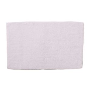 Cooke & Lewis Diani White Cotton Tufty Slip Resistant Bath Mat (L)800mm (W)500mm