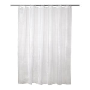 Image of Cooke & Lewis Lacha Clear Waffle Shower curtain (L)1800mm