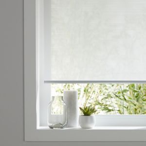 Image of Ist Corded White Striped Roller Blind (W)60cm (L)195cm