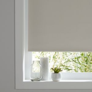 Image of Pama Corded White Plain Thermal lined Roller Blind (W)160cm (L)195cm