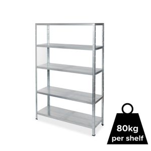 Image of Form Axial 5 shelf Steel Shelving unit (H)1800mm (W)1200mm