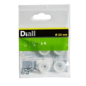 Image of Diall White Plastic End (Dia)22mm Pack of 4