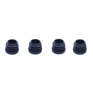 Image of Black Plastic Insert cap (Dia)18mm Pack of 4