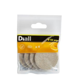 Image of Beige Felt Protection pad (Dia)50mm Pack of 4
