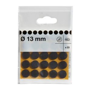 Image of Brown Felt Protection pad (Dia)13mm Pack of 25