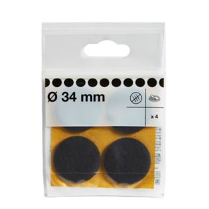 Image of Brown Felt Protection pad (Dia)34mm Pack of 4