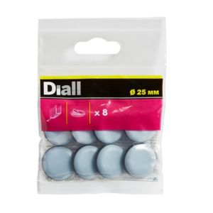Image of Diall Black & grey PTFE Glide (Dia)25mm Pack of 8