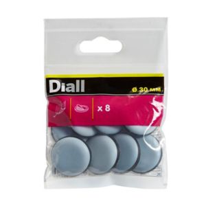 Image of Diall Black & grey PTFE Glide (Dia)30mm Pack of 8