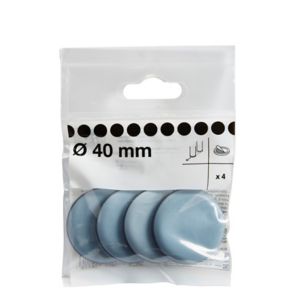 Image of Diall Black & grey PTFE Glide (Dia)40mm Pack of 4