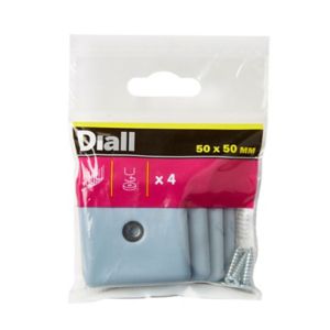 Image of Diall Black & grey PTFE Glide Pack of 4