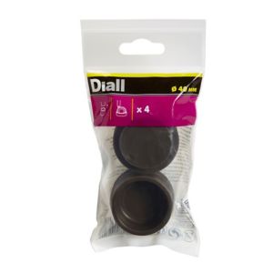 Image of B&Q Brown Plastic Castor cups (Dia)40mm Pack of 4