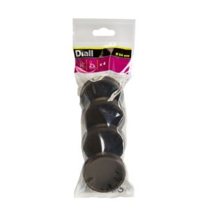 Image of B&Q Brown Plastic Castor cups (Dia)54mm Pack of 4