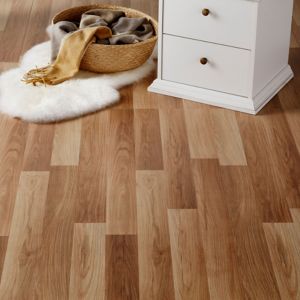 Image of GoodHome Goldcoast Natural Oak effect Laminate flooring 2.47m² Pack