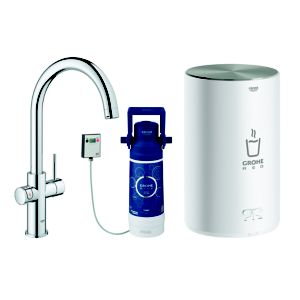 Image of Grohe Red Duo Chrome effect Water boiler tap