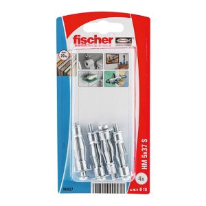 Image of Fischer Steel Hollow wall anchor (L)37mm Pack of 4