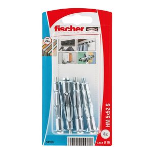 Image of Fischer Steel Hollow wall anchor (L)52mm Pack of 4