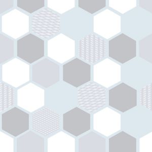 Image of D-C-Fix Hexagonal Matt Clear & white Film (L)1.5m (W)450mm