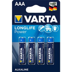 Image of Varta Longlife Power Non rechargeable AAA Battery Pack of 4
