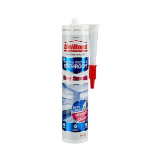 Image of UniBond Easy smooth Mould resistant White Kitchen & bathroom Silicone-based Sealant 300ml