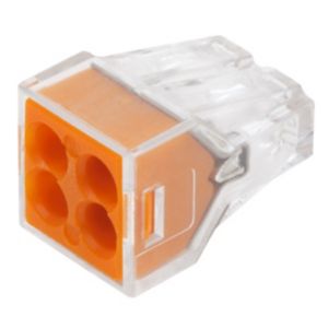 Image of Wago 773 series Orange 24A 4 way Wire connector Pack of 100