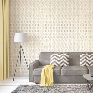 Image of A.S. Creation Bjorn Yellow Geometric triangles Embossed Wallpaper