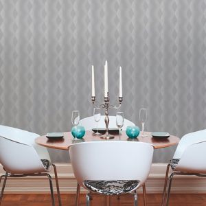 Image of A.S. Creation Life 4 Grey & white Embossed Wallpaper