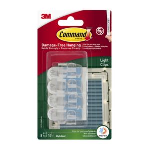 Image of 3M Command Clear Plastic Small Single Clip Pack of 24