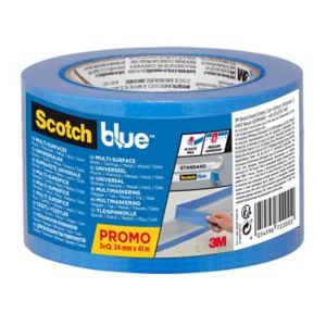 Image of ScotchBlue Blue Masking Tape (L)41m (W)24mm Pack of 3