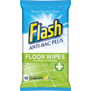 Image of Flash Crisp lemon Floor wipes Pack of 10