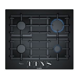 Image of Bosch PPP6A6B90 4 Burner Black Tempered glass Gas Hob (W)590mm