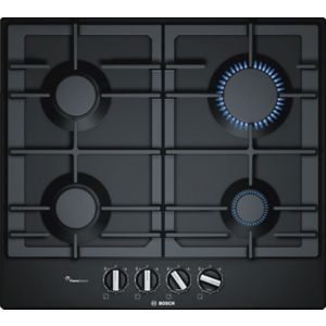 Image of Bosch PCP6A6B90 4 Burner Black Stainless steel Gas Hob