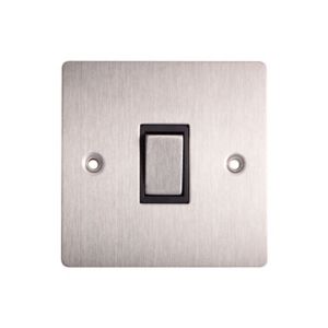 Image of Holder 10A Stainless steel effect Single Intermediate switch