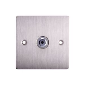 Image of Holder 1 way Single Steel effect Dimmer switch