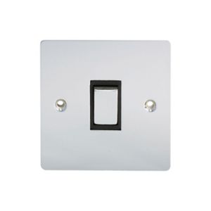 Image of Holder 10A 2 way Polished chrome effect Single Light Switch