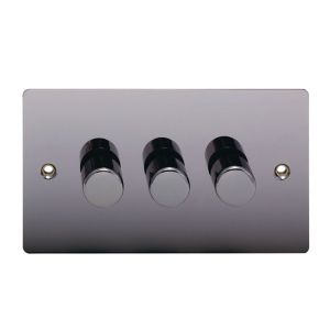 Image of Holder 2 way Triple Nickel effect Dimmer switch