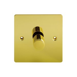 Image of Holder 2 way Single Brass effect Dimmer switch