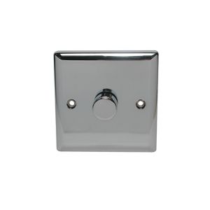 Image of Holder 2 way Single Chrome effect Dimmer switch