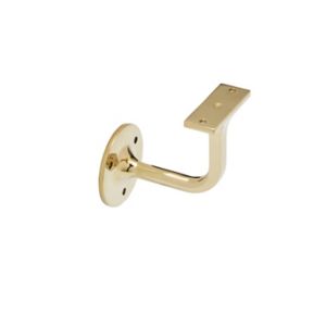 Image of Trademark Polished Brass effect Metal Handrail bracket (L)78mm (H)72mm