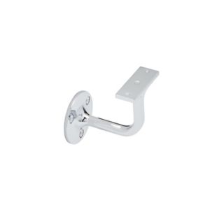 Image of Trademark Polished Silver effect Metal Handrail bracket (L)78mm (H)72mm Pack of 5