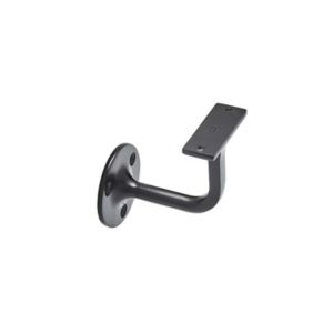 Image of Trademark Polished Black Metal Handrail bracket (L)78mm (H)72mm Pack of 5