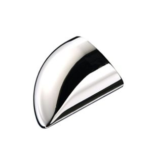 Image of Trademark Round Polished Chrome effect Metal End cap (L)84mm (W)59mm