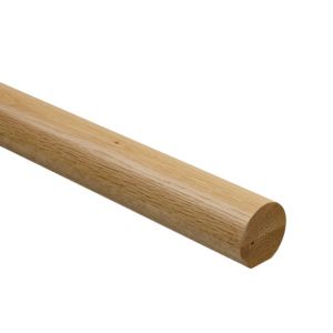 Image of Traditional Natural Oak Rounded Handrail (L)2.4m (W)54mm