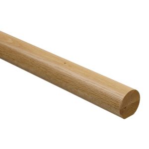 Image of Traditional Natural Oak Rounded Handrail (L)3.6m (W)54mm